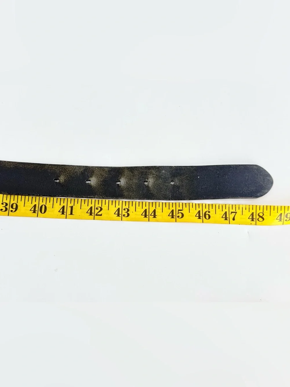 Vintage Men’s Black Leather Belt Made in Italy Casual 90s Y2K 40